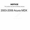 Kugel Front Rear Wheel Bearing Kit For 2003-2006 Acura MDX K70-101148
